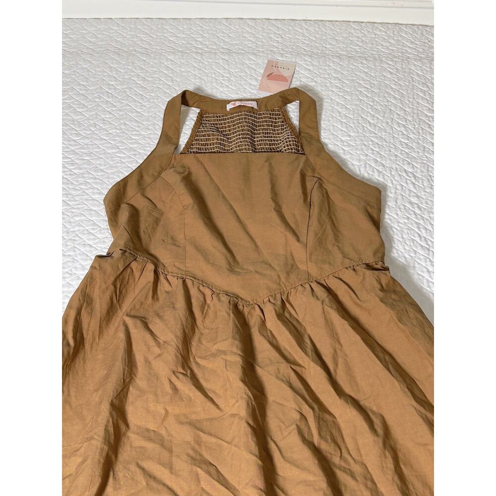 Beautiful Maxi Sun Dress -Caramel Color giving Bohemian Beachy vibes / MEDIUM